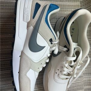Nike Men's White, Gray, and Blue Sneakers